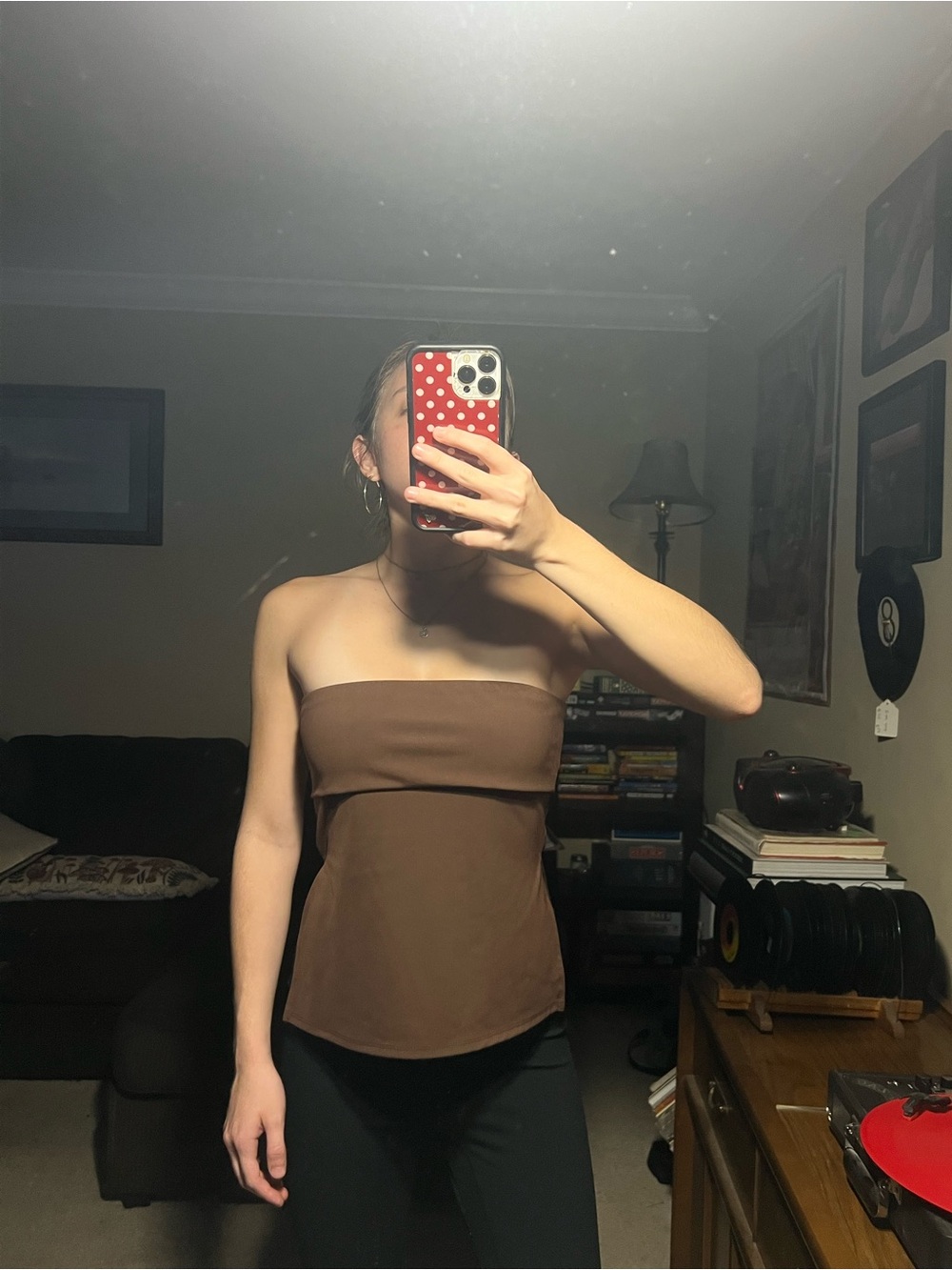 gaze Brown Strapless Tube Top Going Out